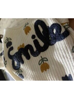 Dreamgro Baby Bodysuit 3-6M Smile Floral Ribbed One Piece Cotton Blend Boho Prep